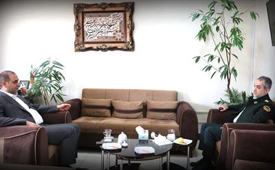 دیدار فرمانده نیروی انتظامی شهرستان میاندورود با مدیرعامل شرکت نکا چوب